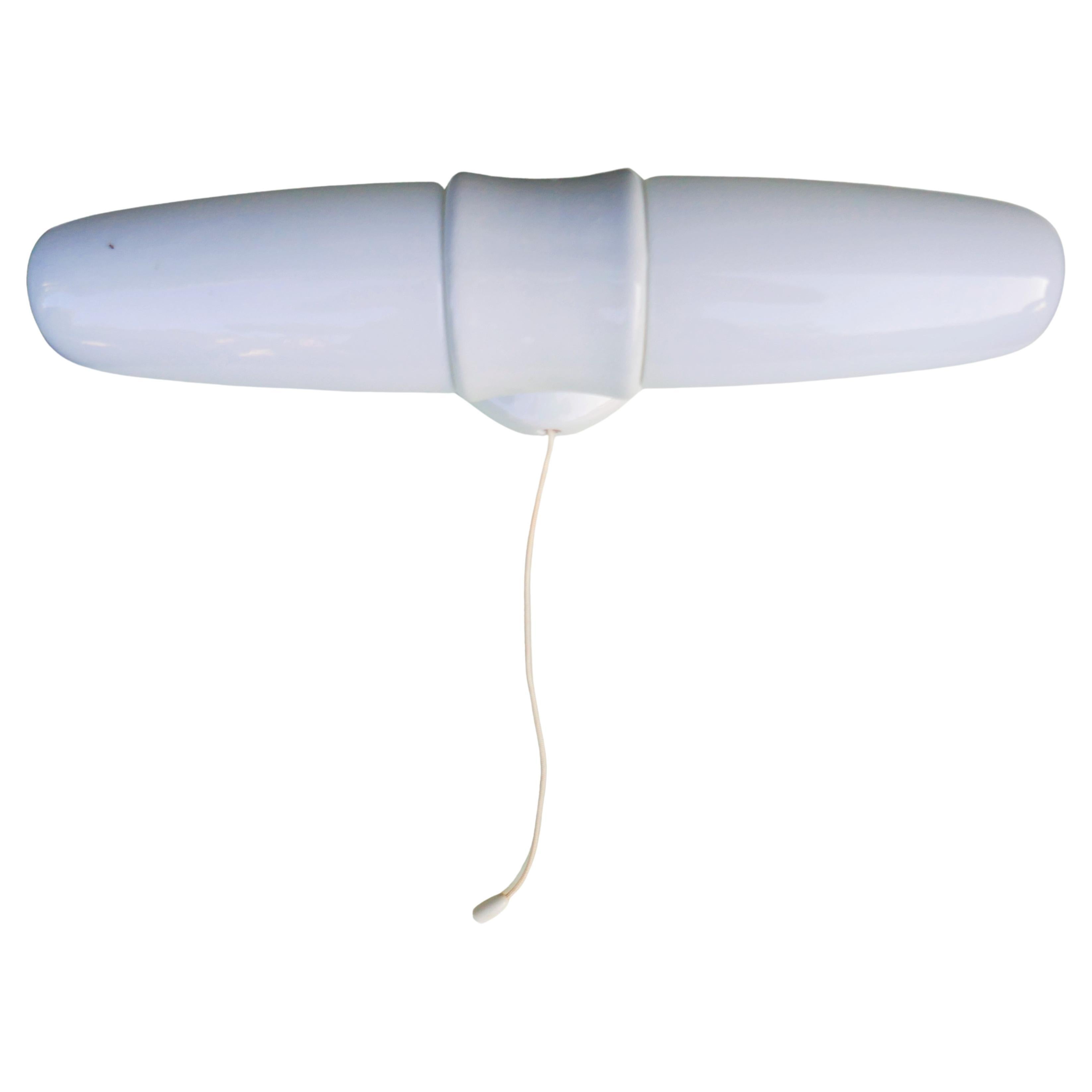 Bauhaus white double wall lamp attributed to Wilhelm Wagenfeld by Linder Germany