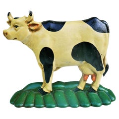 Iron Door Stop Cow possible Bradley & Hubbard - floor accessories
