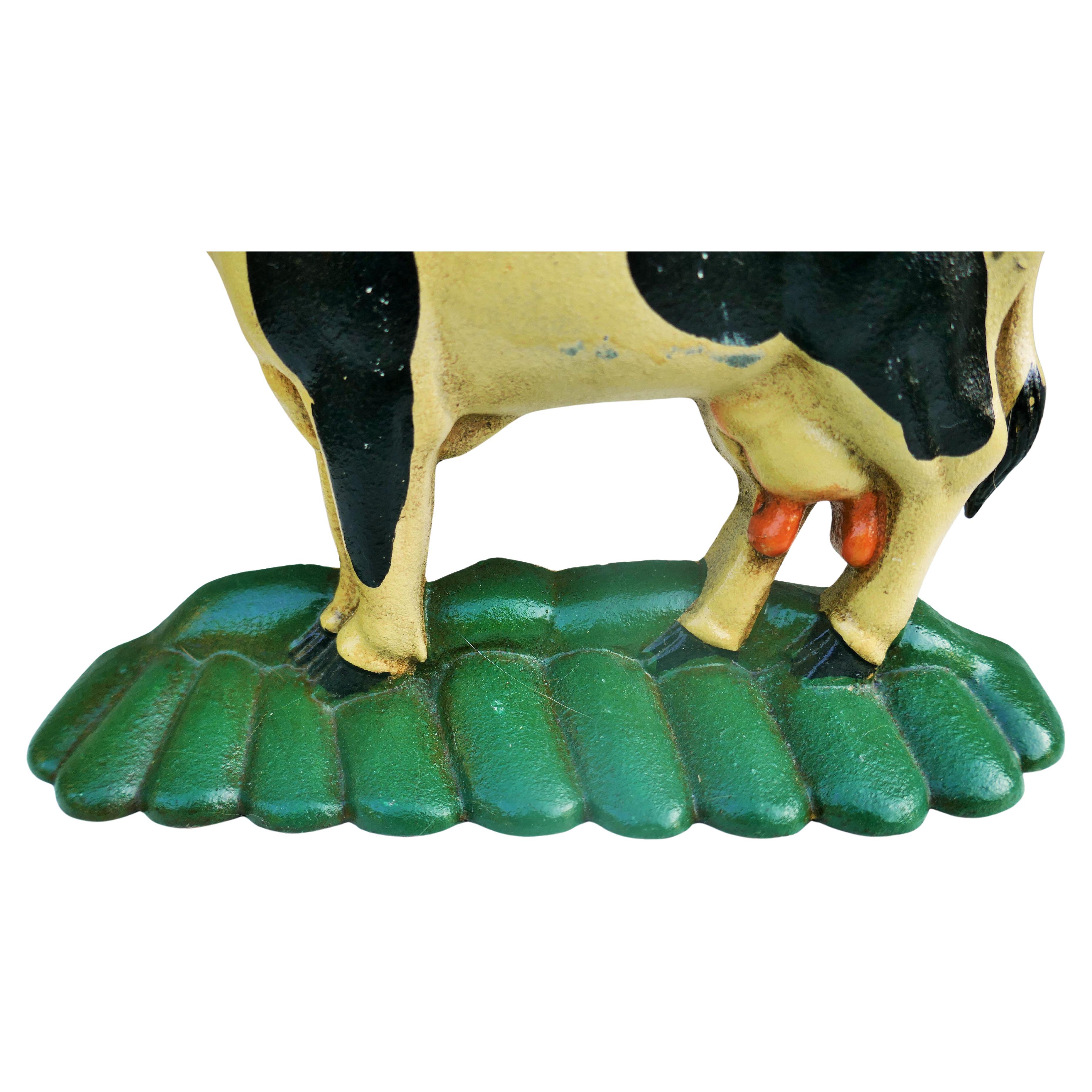 Iron Door Stop Cow possible Bradley & Hubbard - floor accessories In Good Condition For Sale In Lugo, IT
