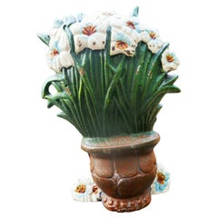 Narcissus flower iron door stop. Floor decor