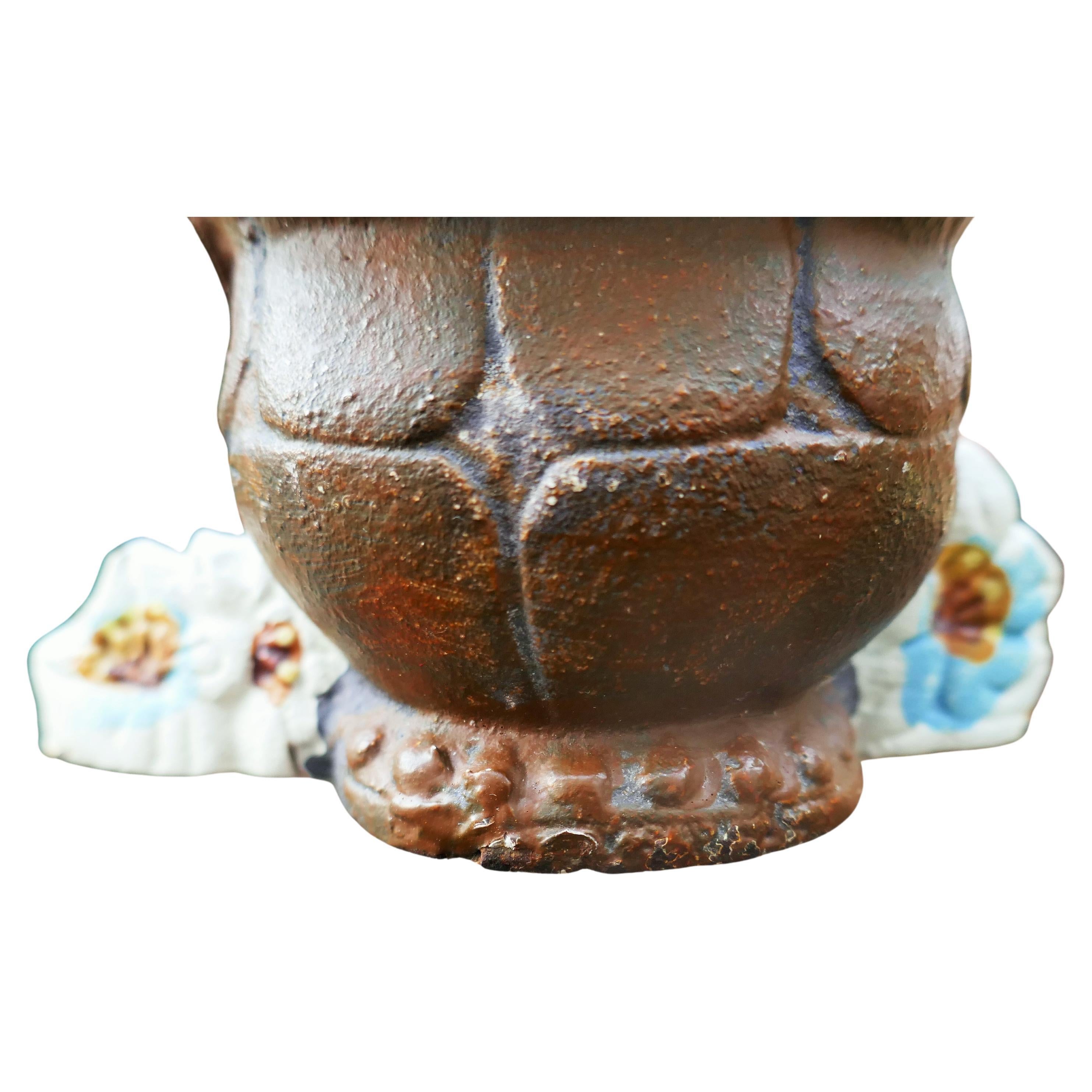 Mid-20th Century Narcissus flower iron door stop. Floor decor For Sale