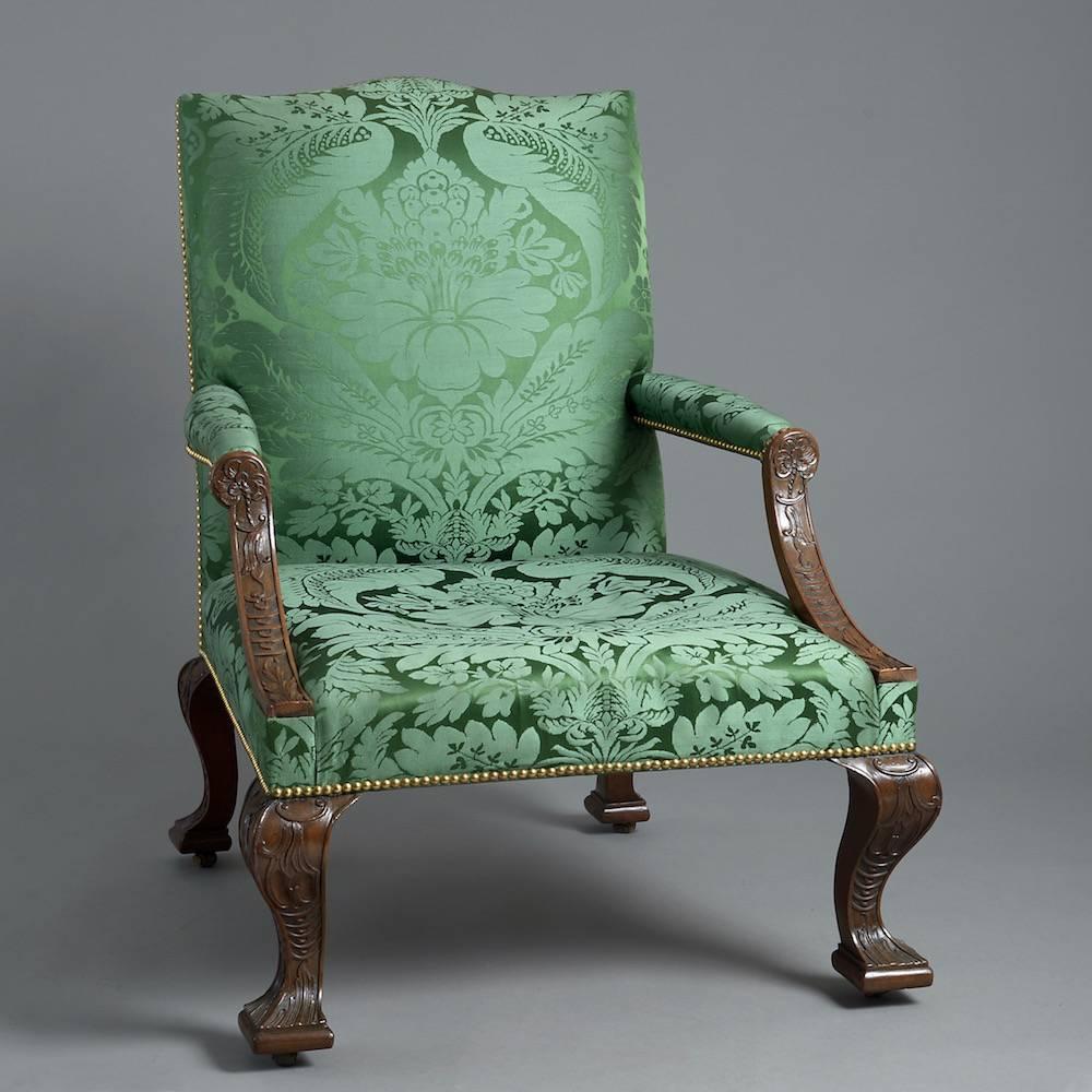 English Pair of George II Library Chairs