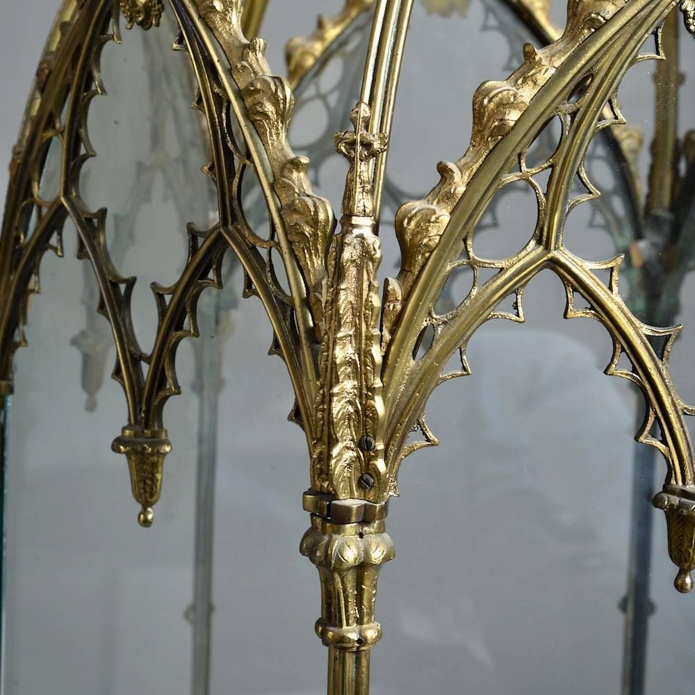 Lacquered Back to view all Lighting Regency lacquered brass Gothic lantern