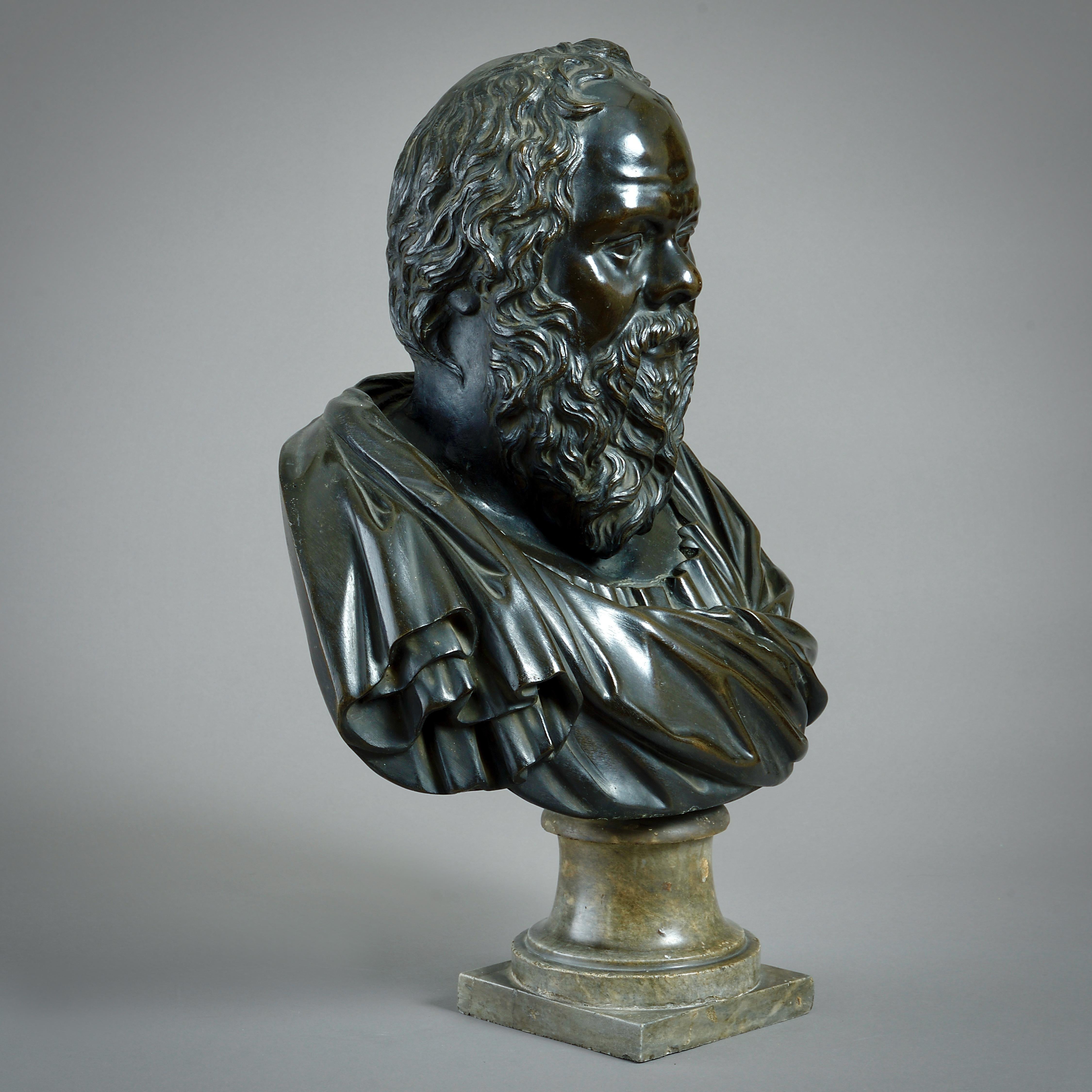 Bronze Bust of Socrates In Good Condition For Sale In London, GB