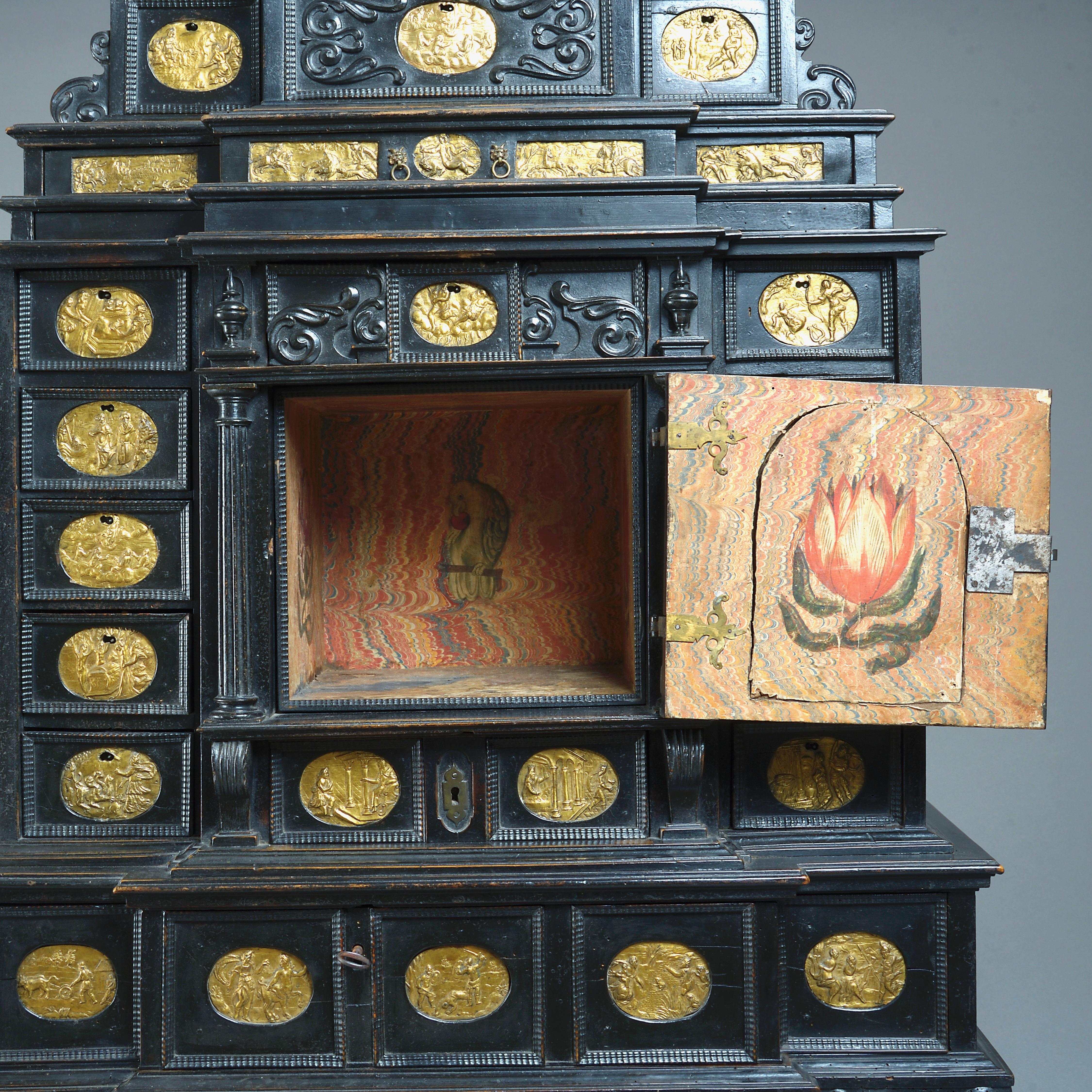 Fine Early 17th Century Ebonised Table Cabinet For Sale 2