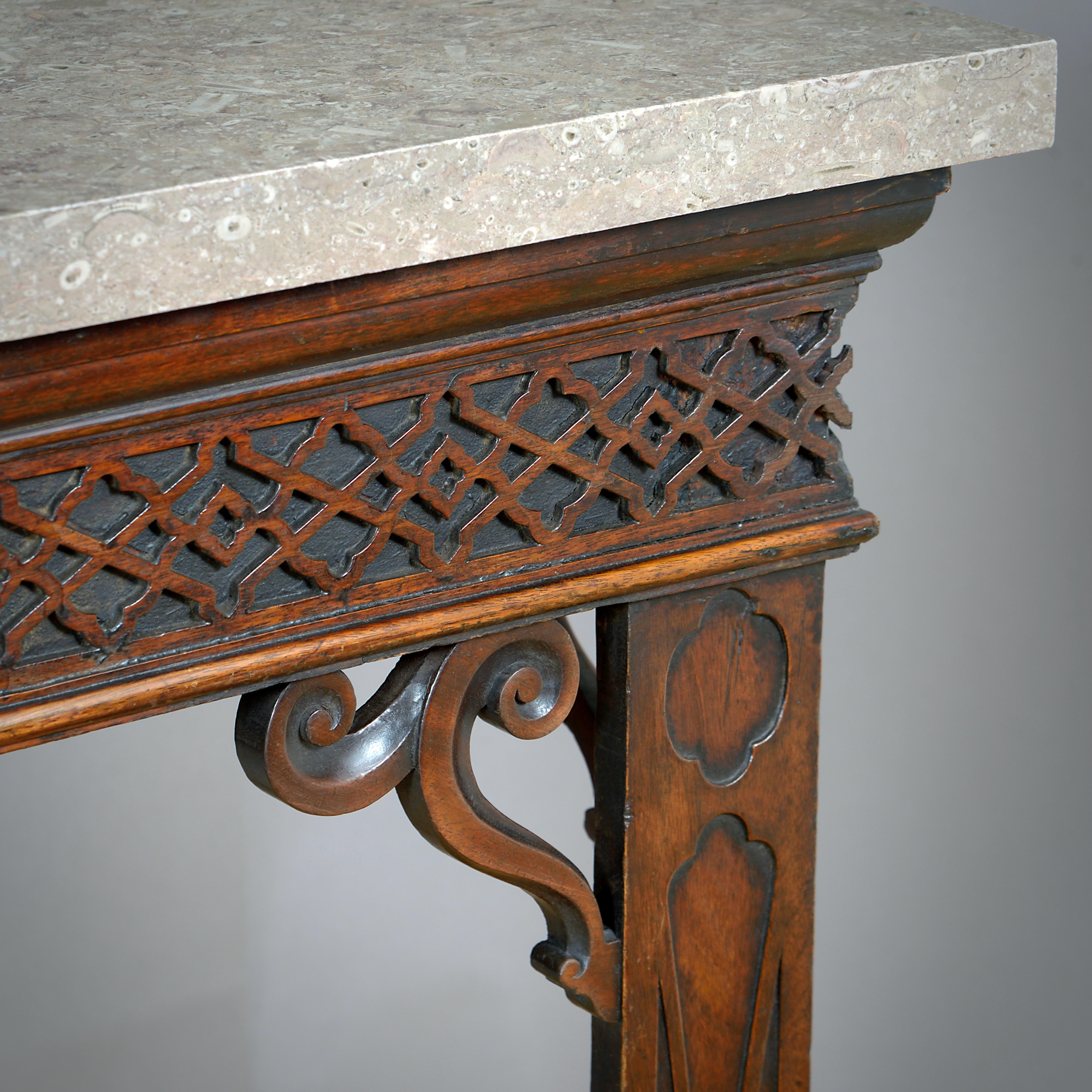 Massive George II Mahogany Side Table For Sale 2