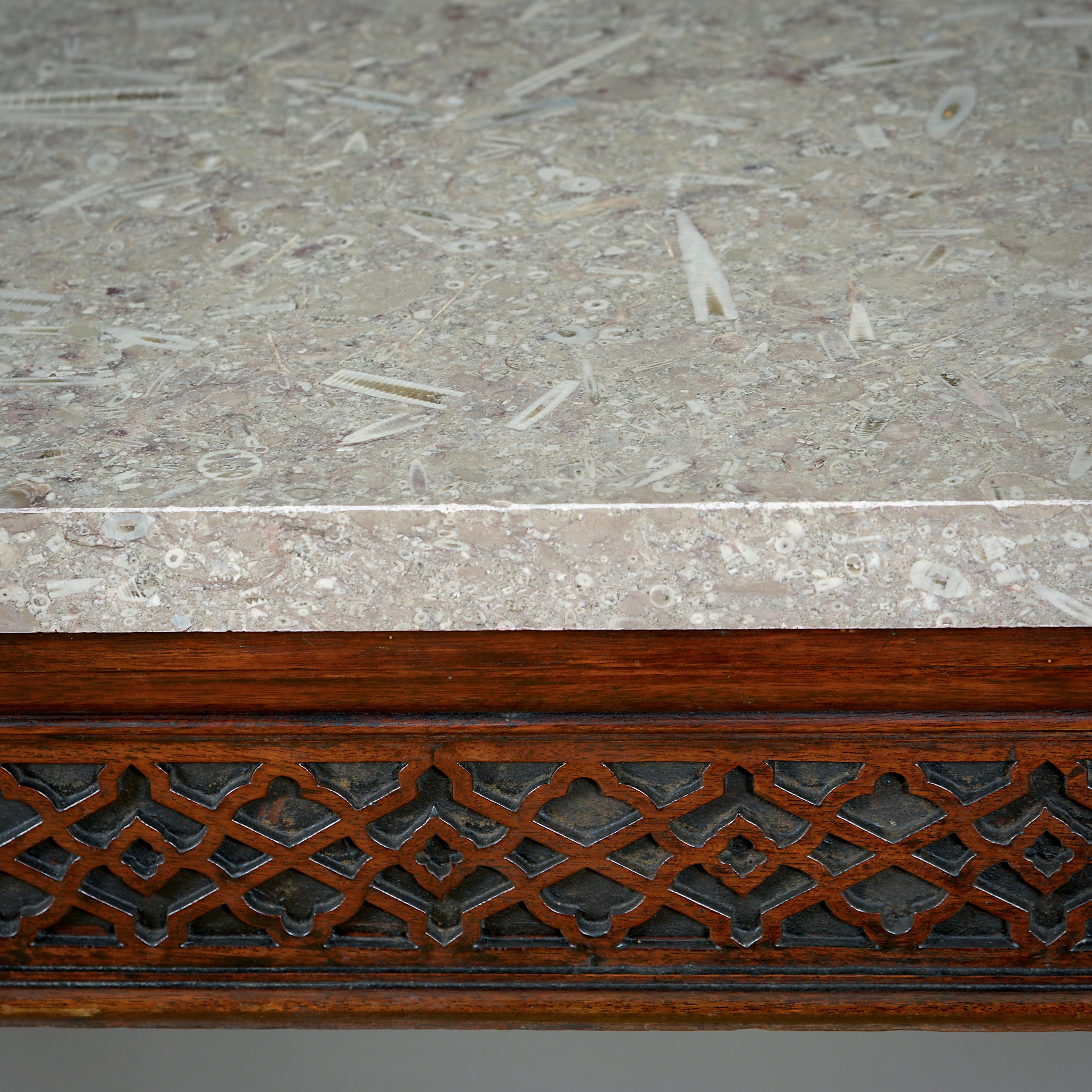 Massive George II Mahogany Side Table For Sale 4