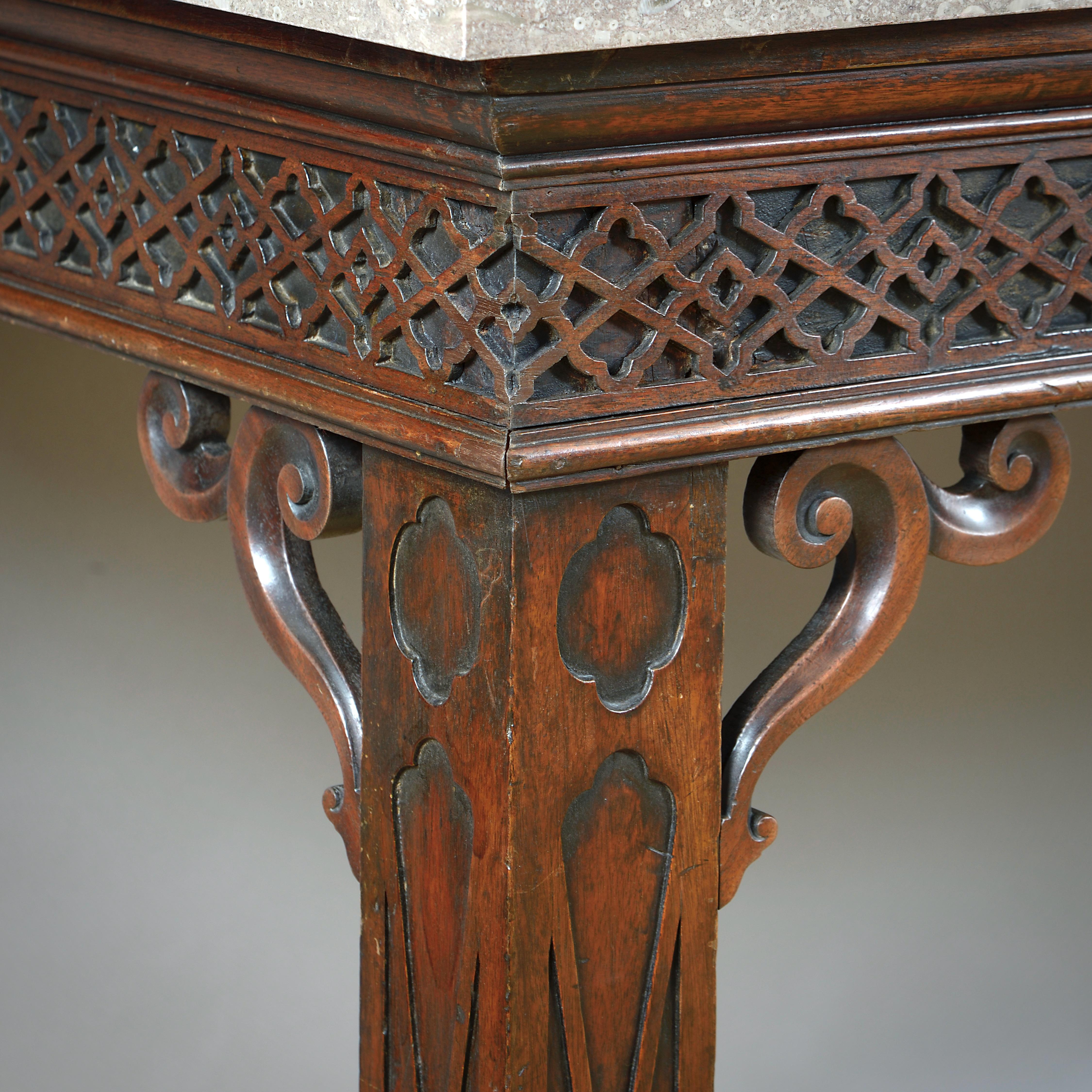 Massive George II Mahogany Side Table For Sale 3