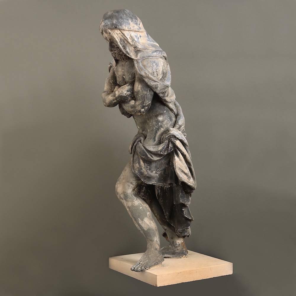 The Glemham hall statue of winter, lead, attributed to the Van Nost family, circa 1710.

Provenance:
John Sheppard (1675-1747), High House, Campsey Ash, Suffolk.
Thence by descent to John G Sheppard, sold Garrod Turner and Son, 1883.
Bought by