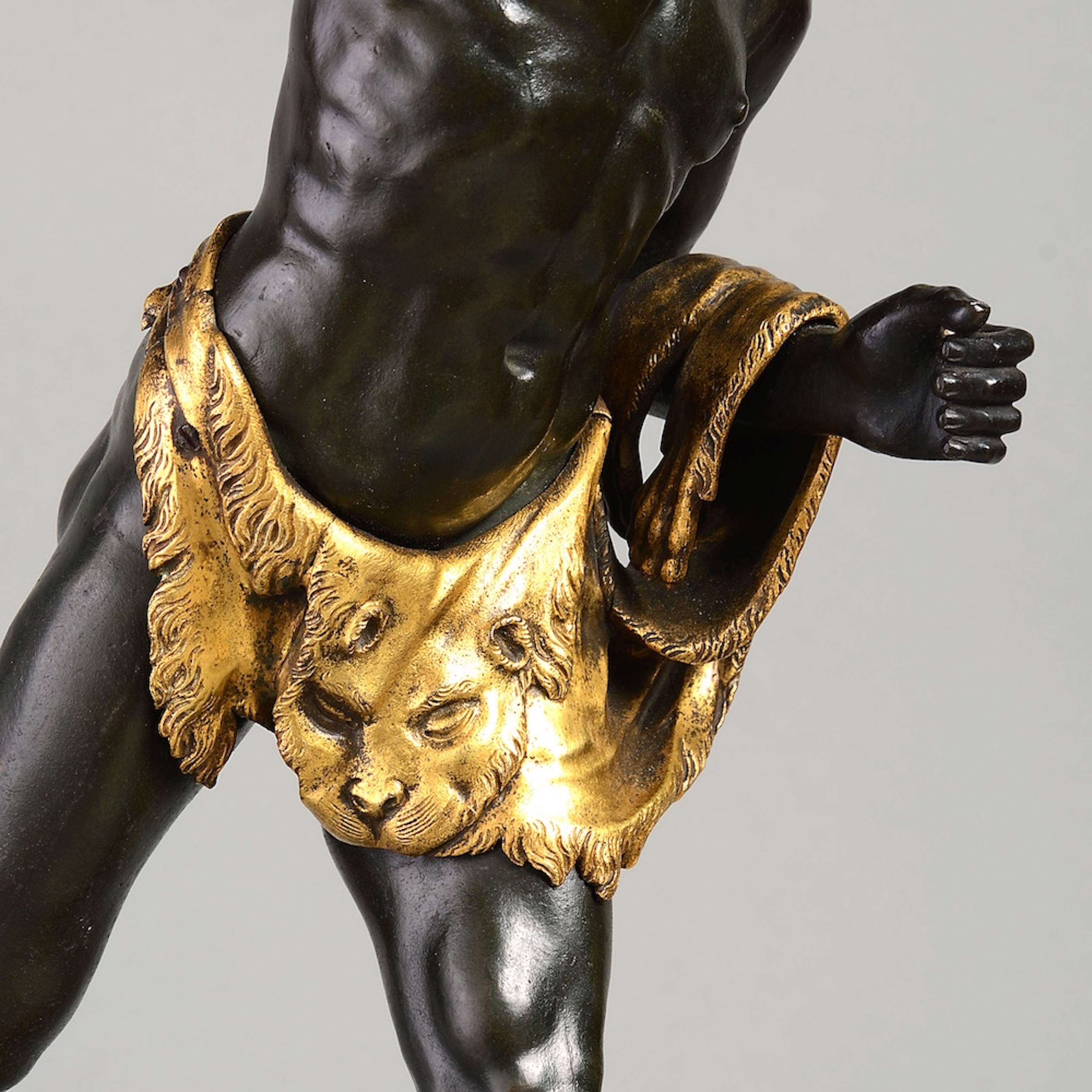 English A Roman bronze and gilt bronze figure of a Bacchante