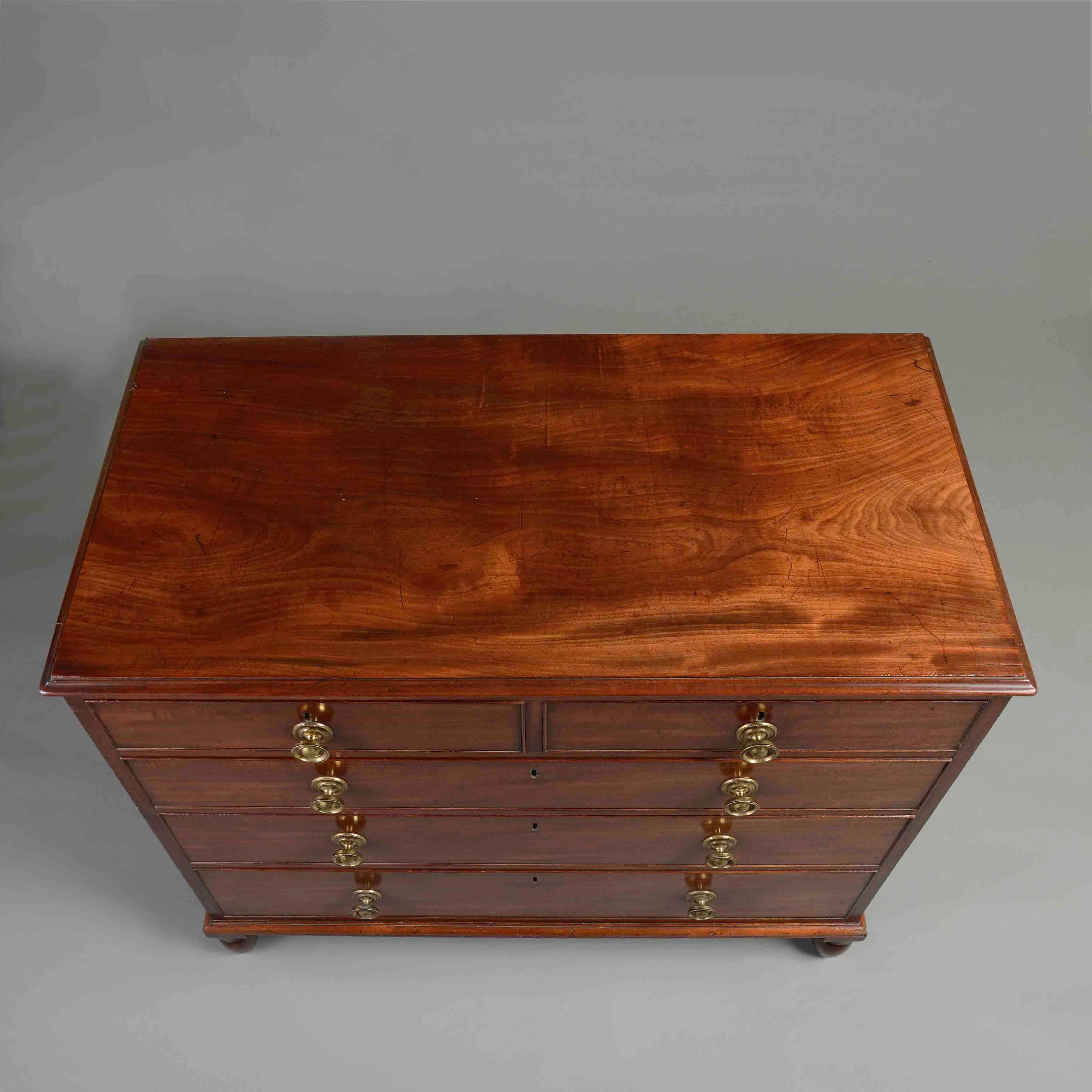 English Gillows Mahogany Chest of Drawers