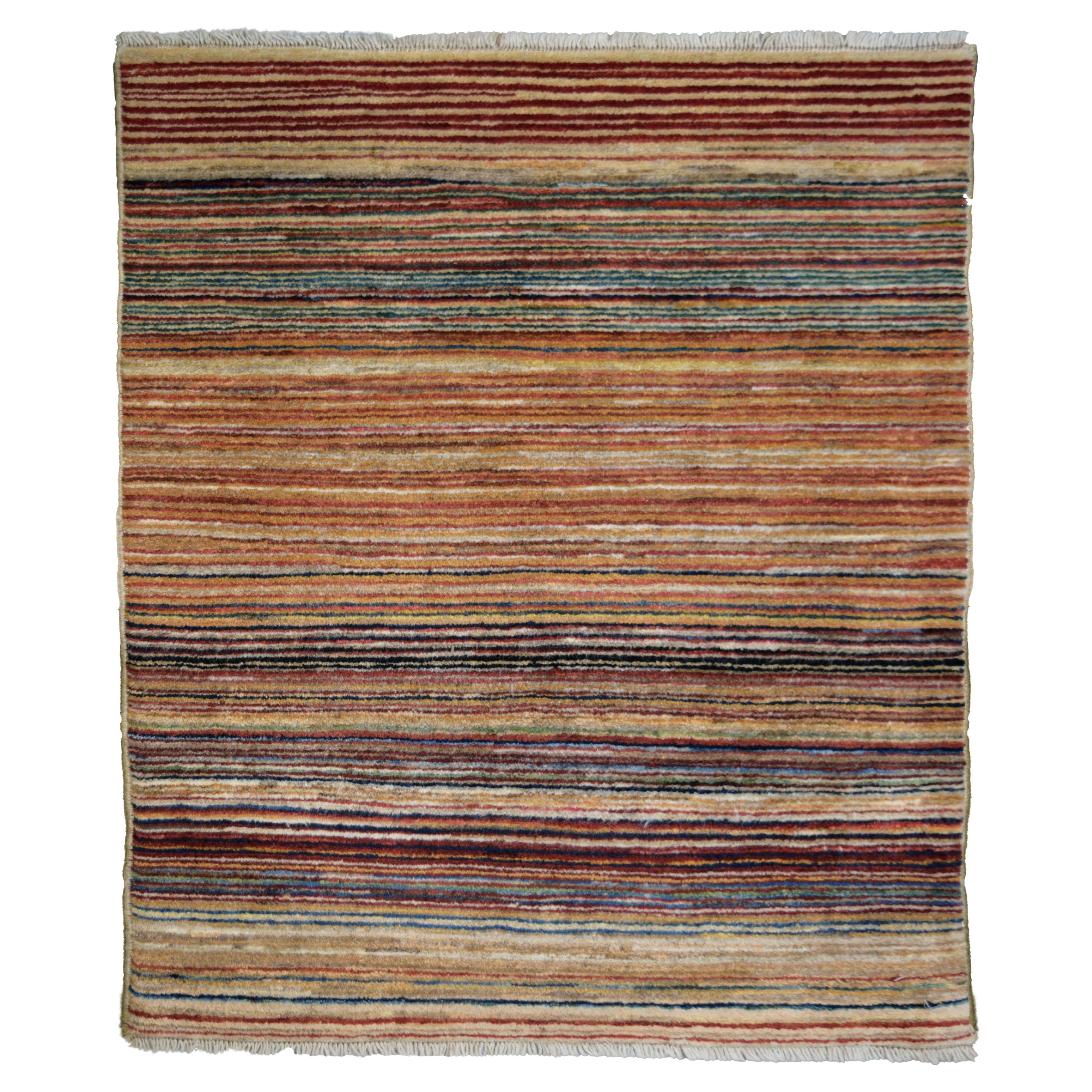 Wool Persian Qashqai Tribal Rug, 3’ x 4’ For Sale