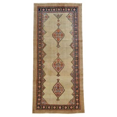 Antique Sereband Camel Wool Runner, Hand-Knotted, circa 1880, 5x11