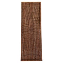 Fun 3x9 Colorful Hand-Knotted Wool Runner Rug, Geometric Red, Blue and Gold