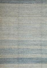 Modern Wool Persian Rug, Blue and Cream, 8' x 10'