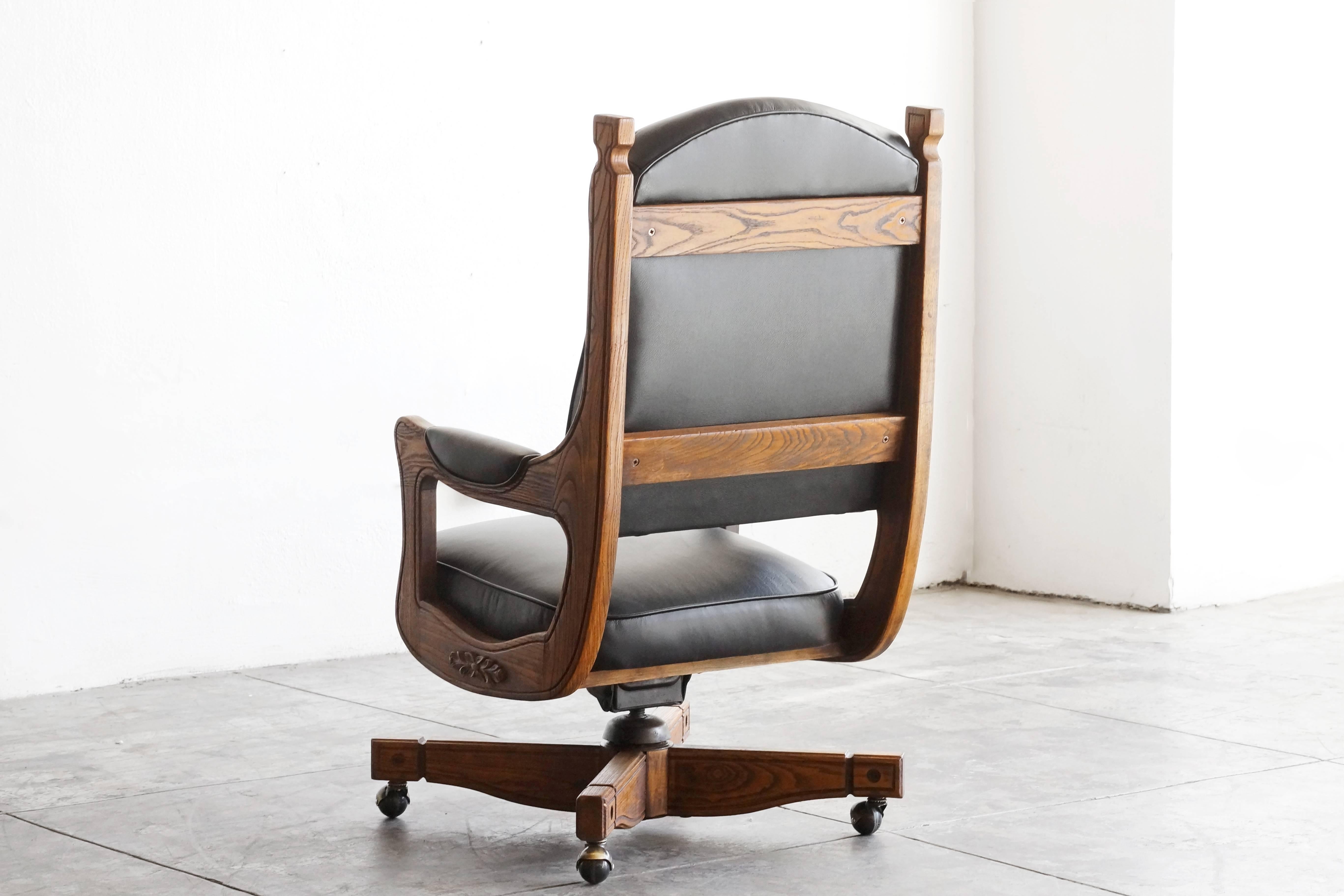 oak captains chair