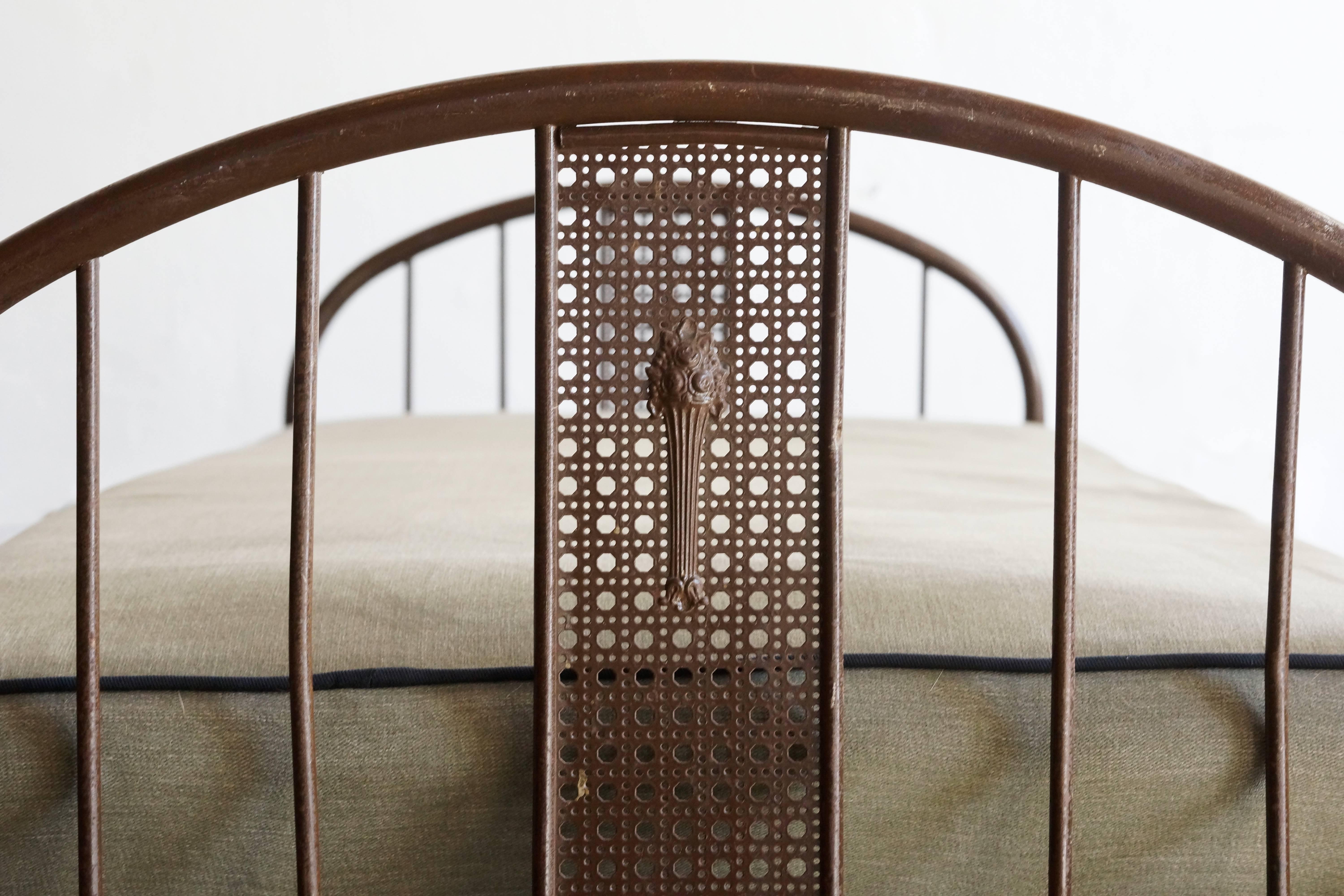 old metal cot