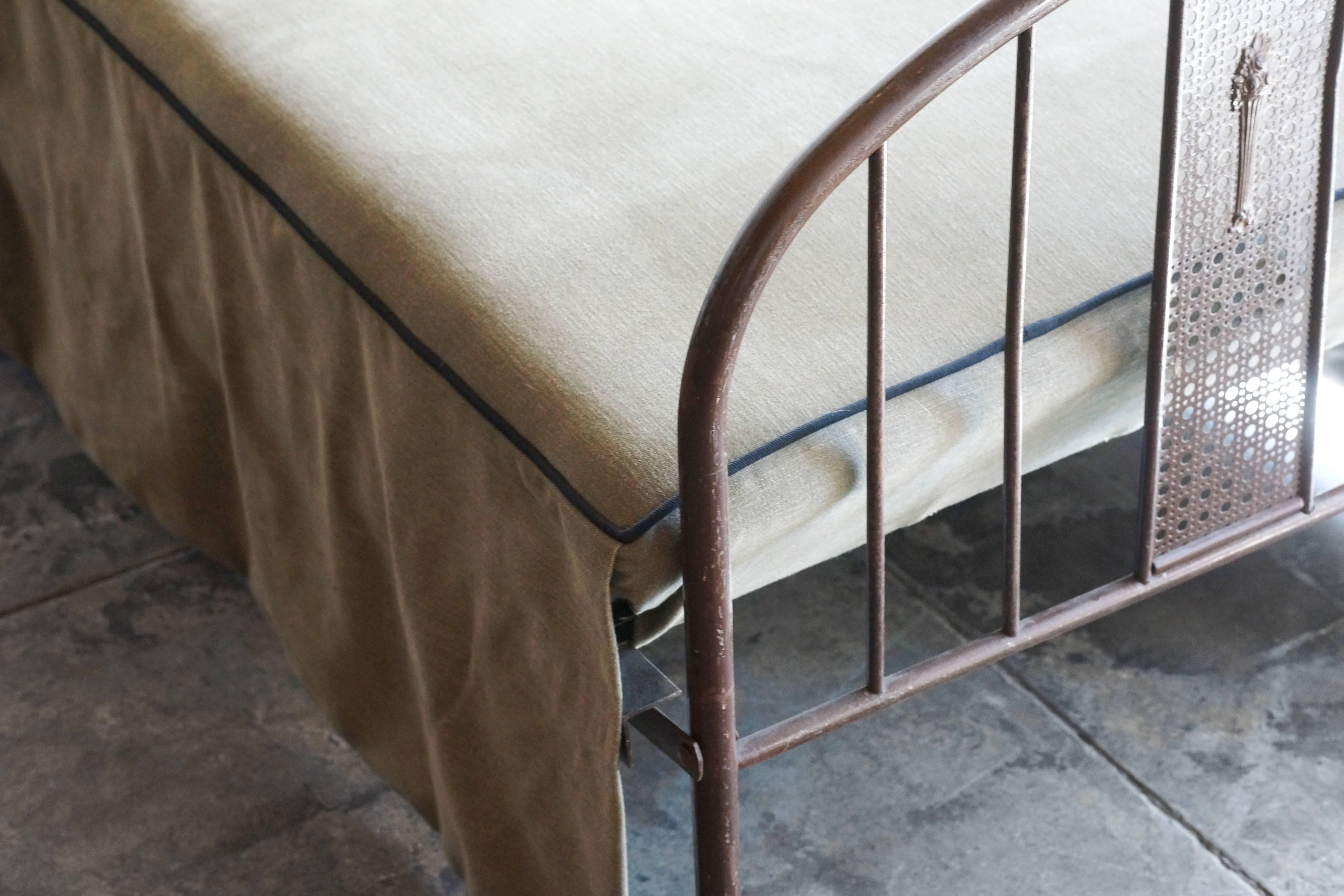 antique metal cot