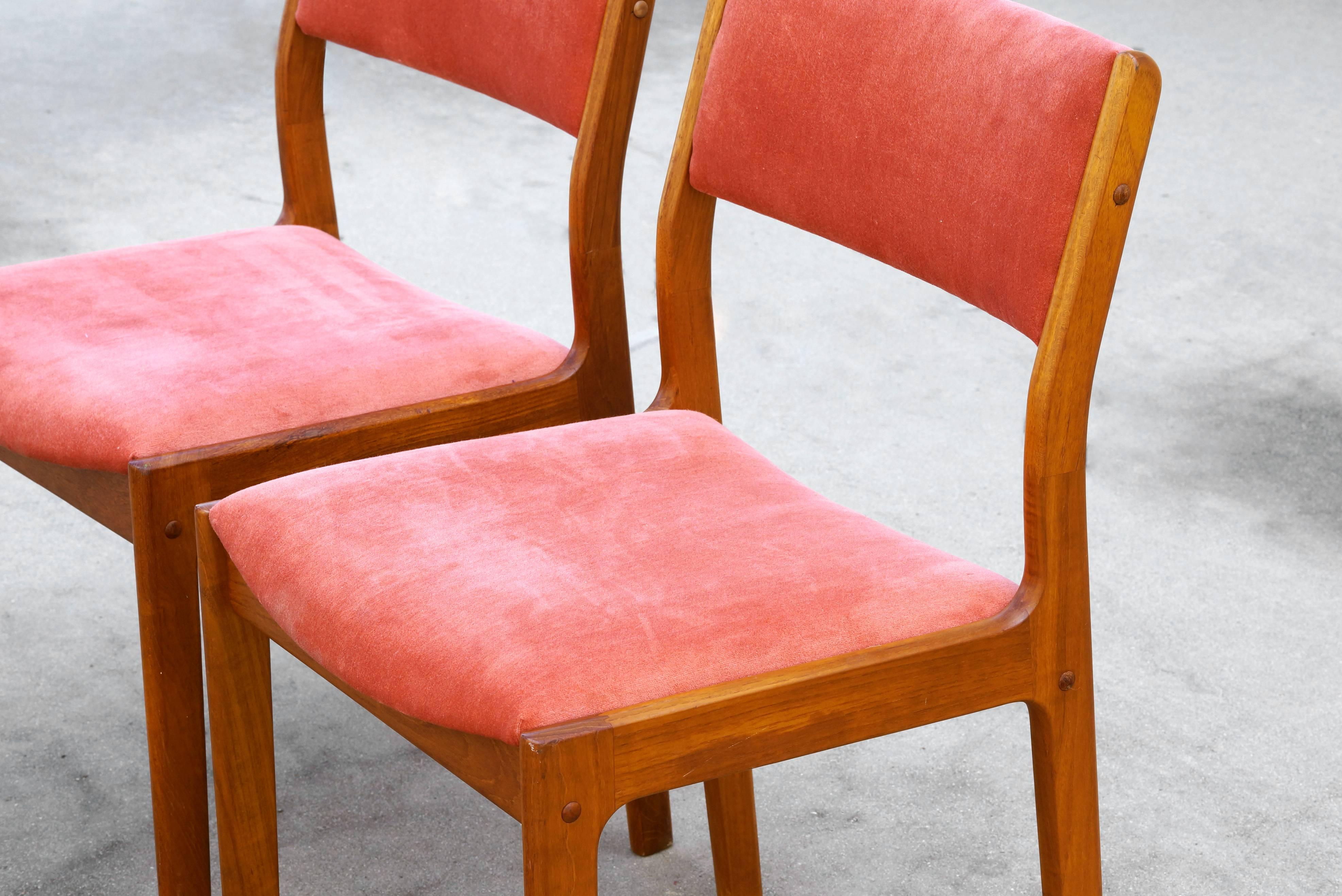 Unknown Pair of Danish Modern Teak Dining Chairs