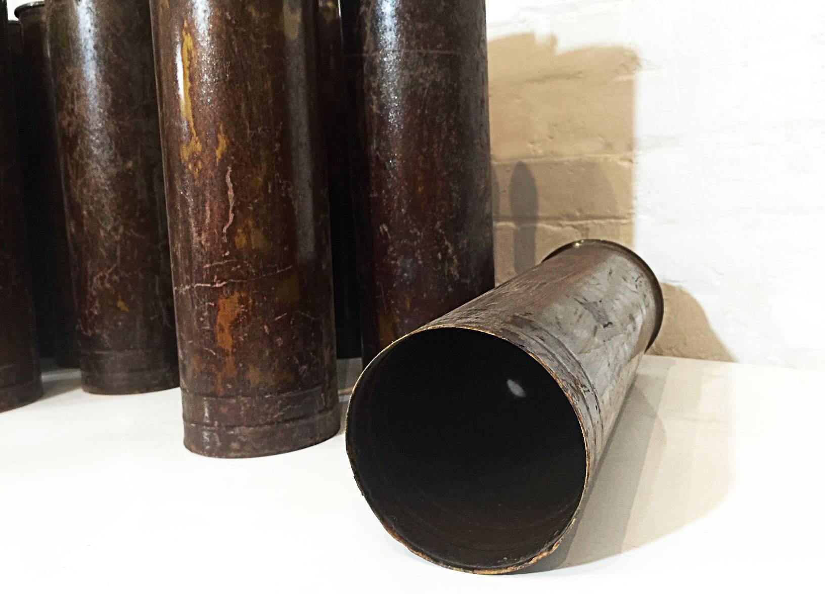 Industrial Vietnam Era Howitzer Shell Casings, 1968