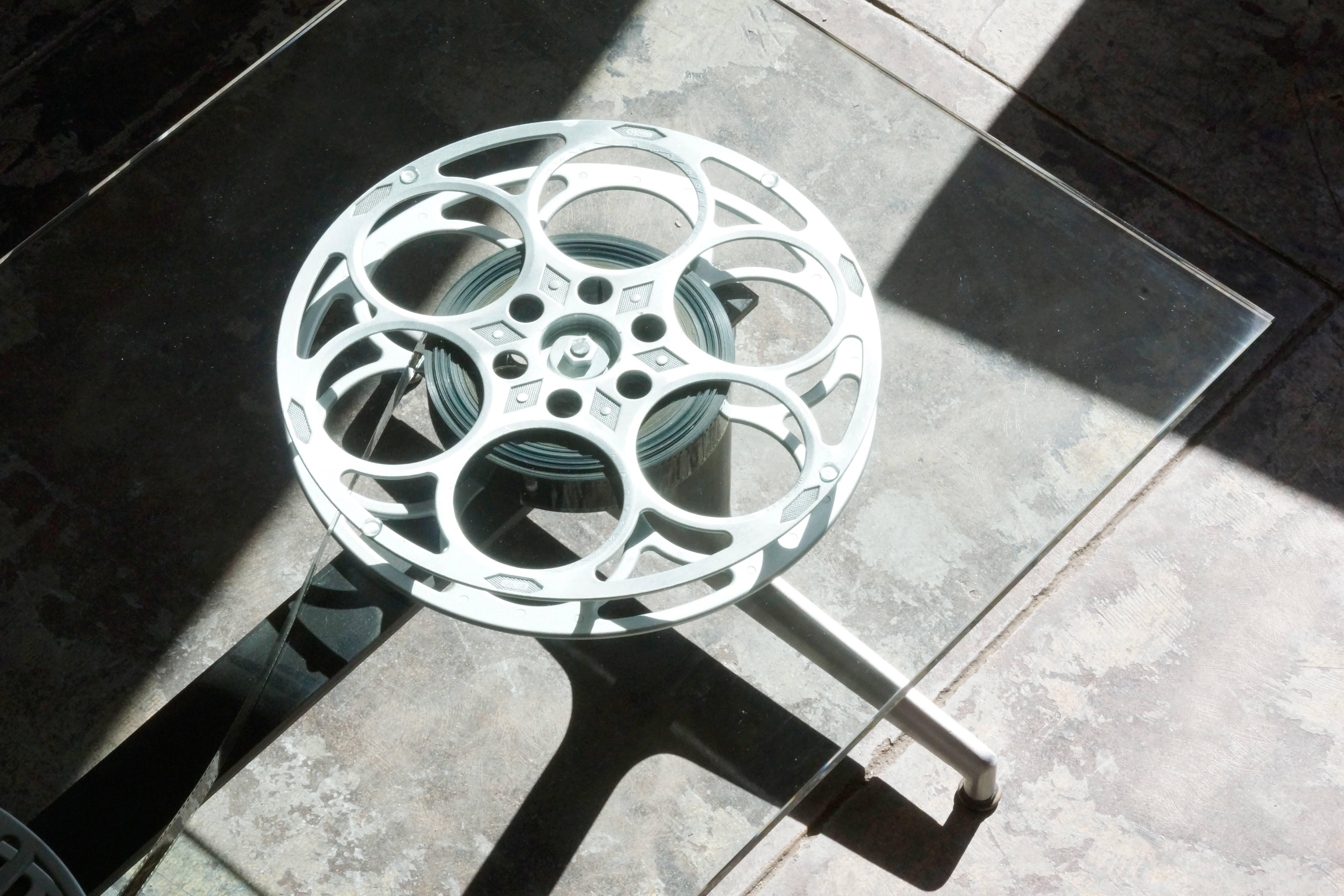 movie reel coffee table