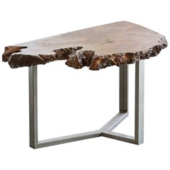 Modernist Redwood Burl Coffee Table Custom Made by Rehab Vintage