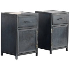 Steel Nightstand Cabinets by Rehab Vintage Interiors