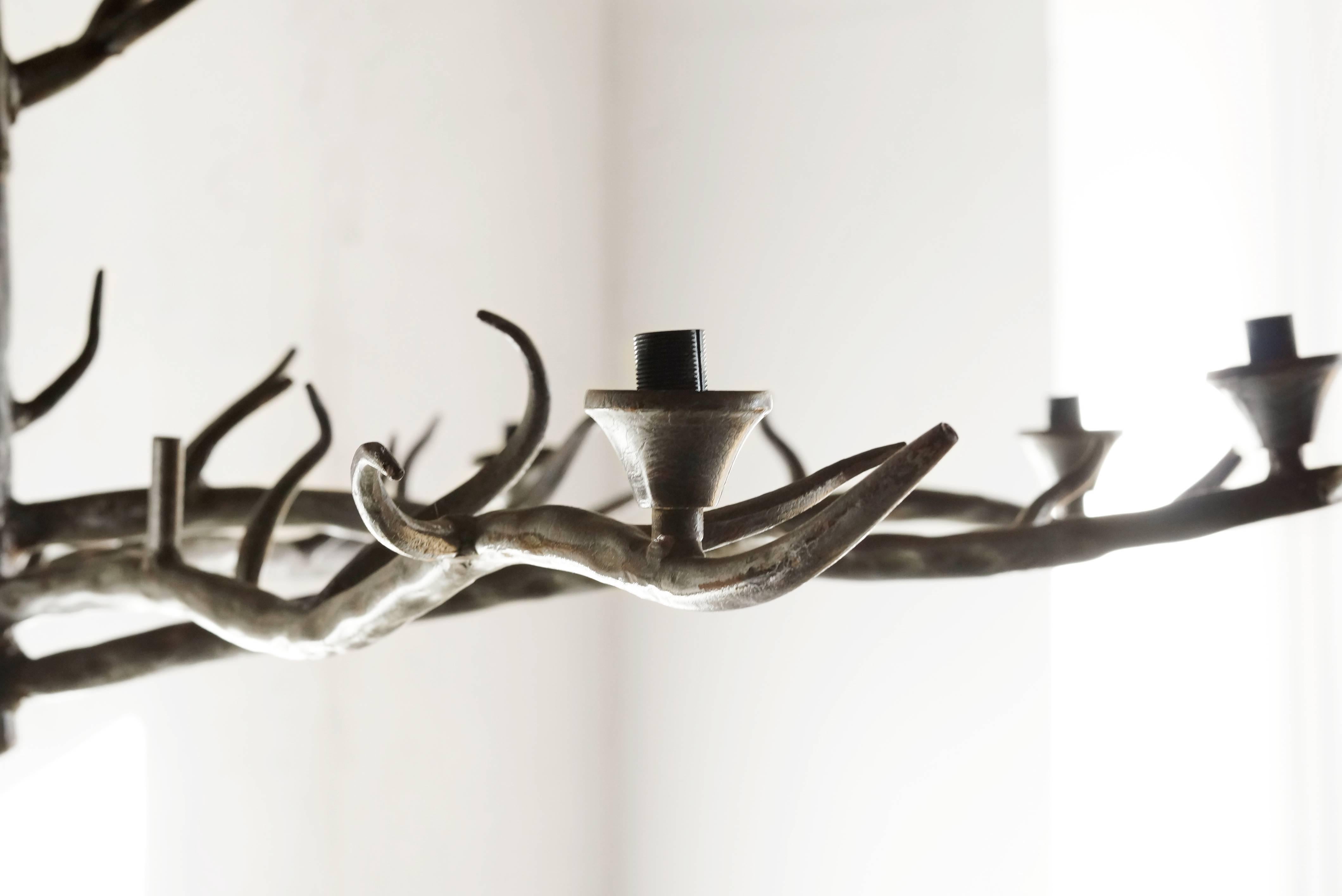 metal twig chandelier