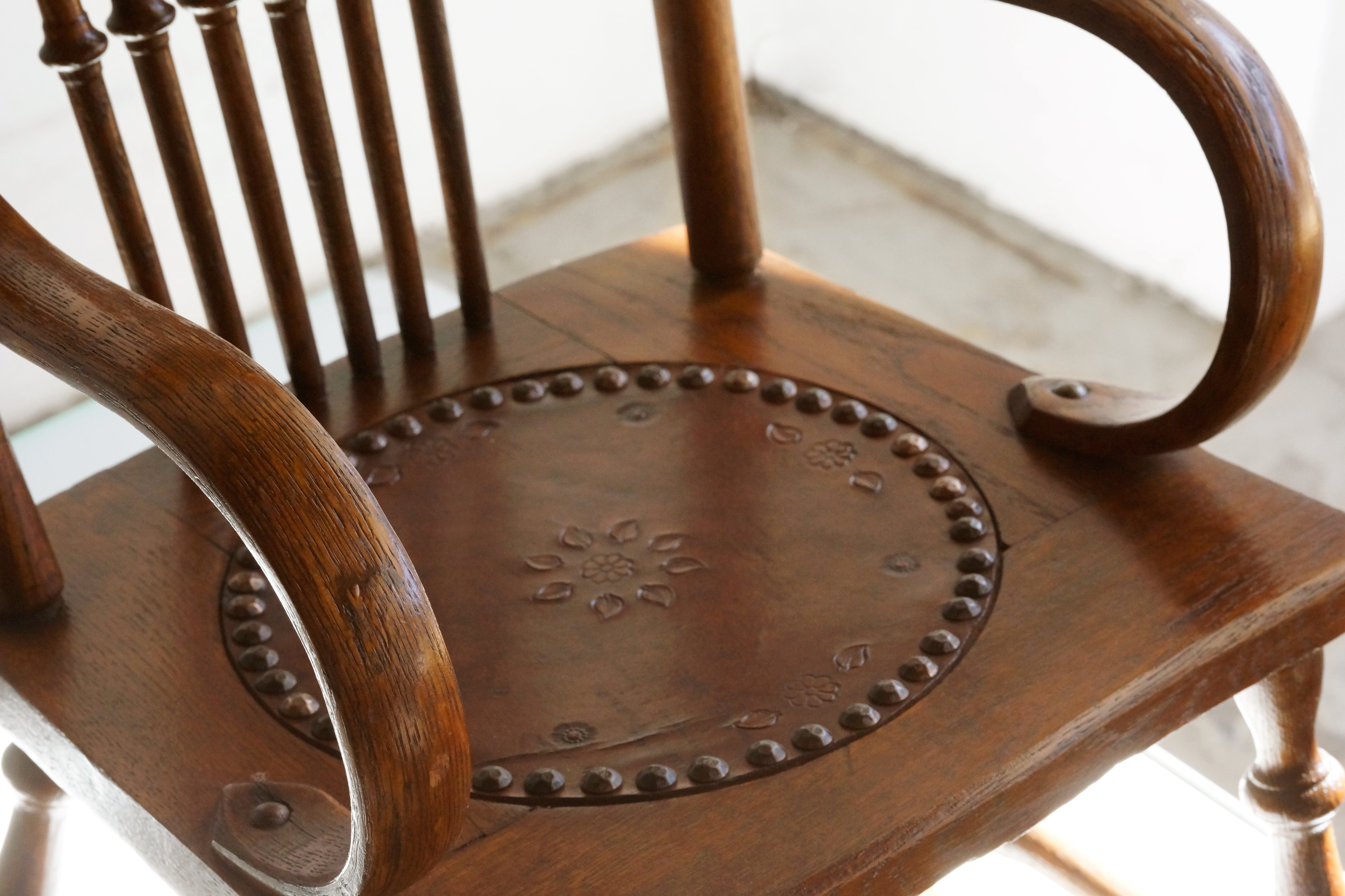 kids leather rocking chair