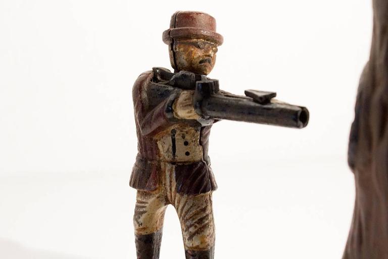 Teddy and the Bear Cast Iron Bank, 1898 at 1stDibs