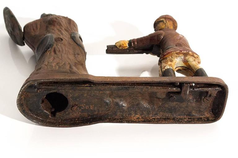 Teddy and the Bear Cast Iron Bank, 1898 at 1stDibs