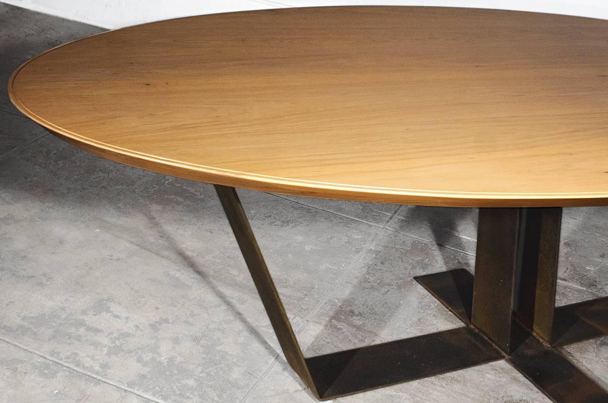 20th Century Custom Maple Top Table, 1990s In Good Condition In Alhambra, CA