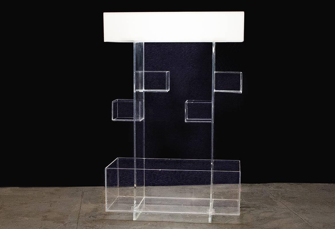 Extremely rare acrylic display shelf with 