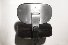 Aluminum Task Chair with Black Cowhide, circa 1960