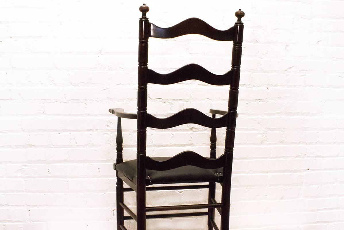 Sleek Ladder Back Chair, circa 1900 In Excellent Condition In Alhambra, CA