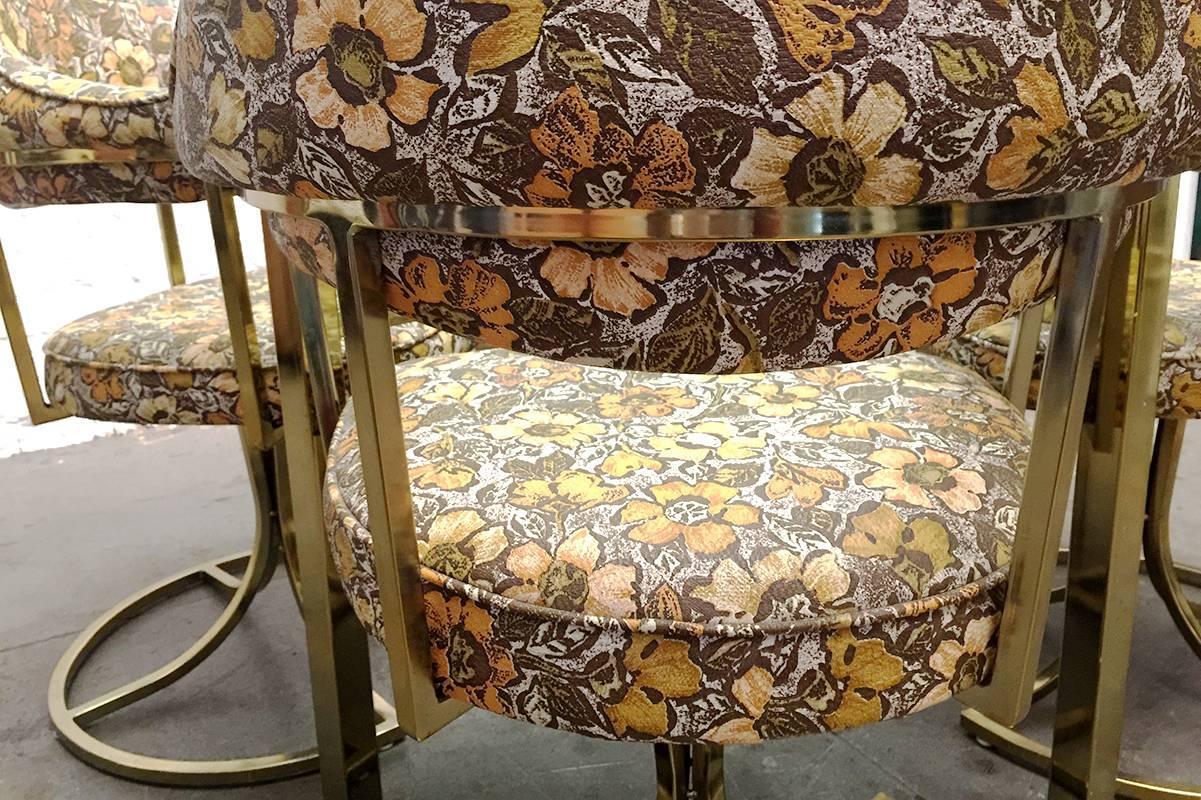 Brass Table and Chair Set by Virtue Brothers of California, circa 1970