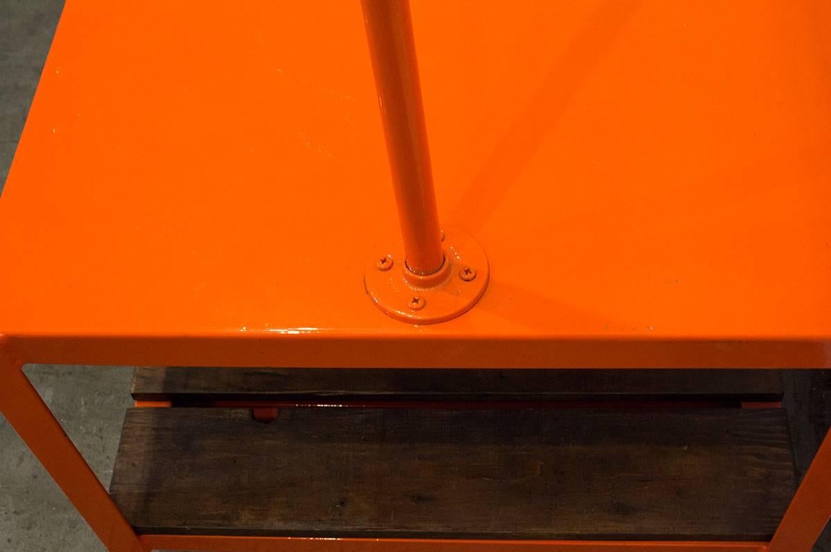 American Kitson Rolling Display Cart, Orange
