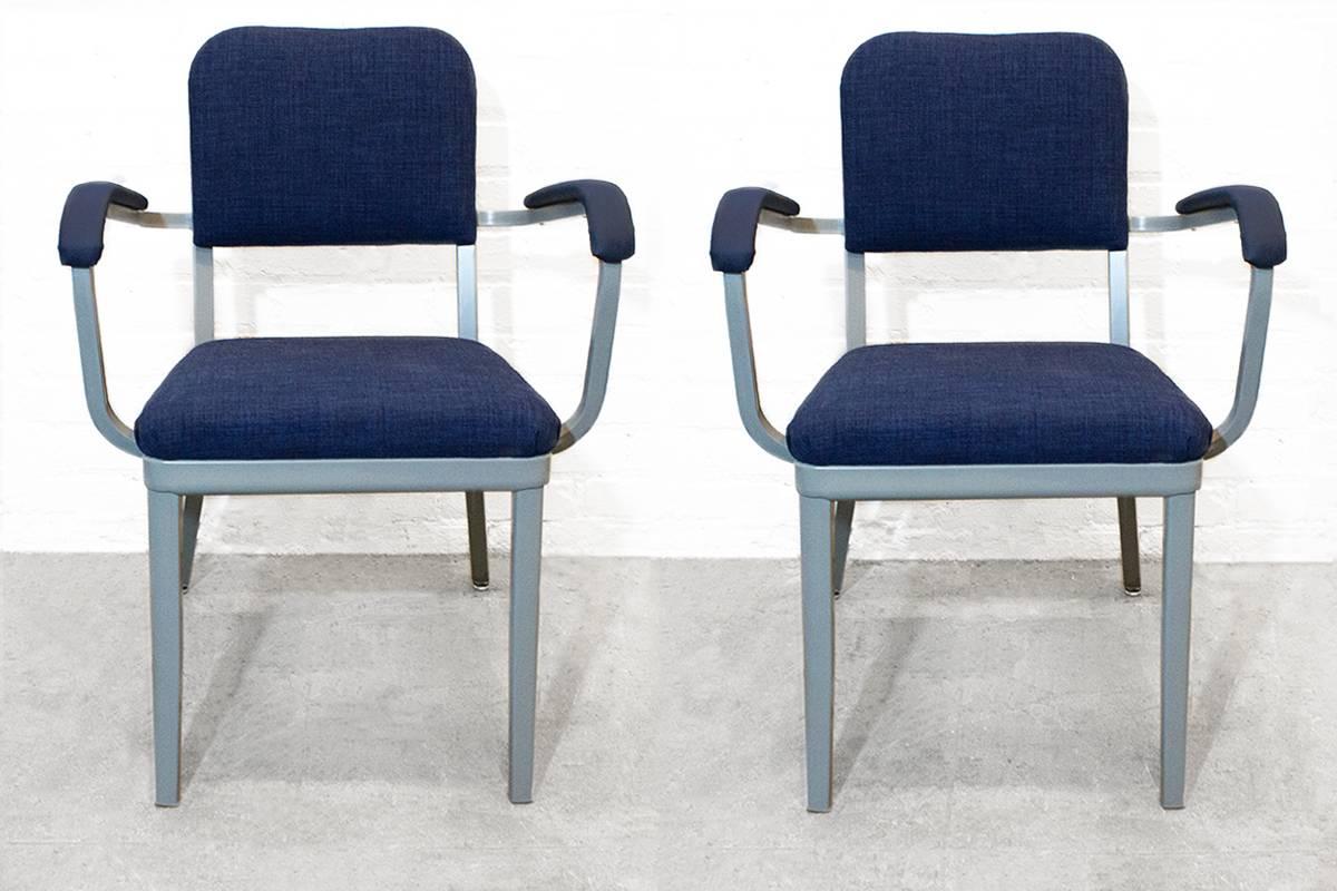 Mid-Century Modern Set of Two Cole Steel Tanker Armchairs, circa 1955