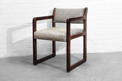 Geometric Oak Armchair, circa 1980s
