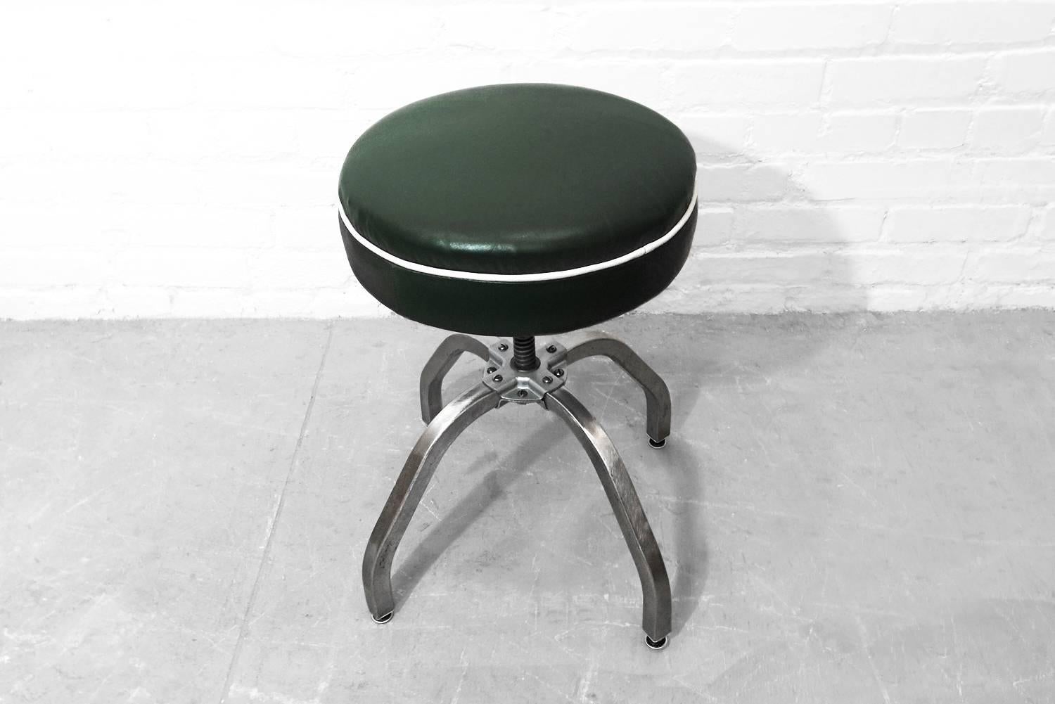 Machine Age Pair of Rare Buty-Crafters Salon Stools, circa 1940s