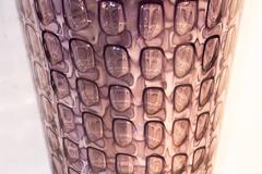 Venetian Glass Vase with Controlled Rectangle Bubbles, 1970s