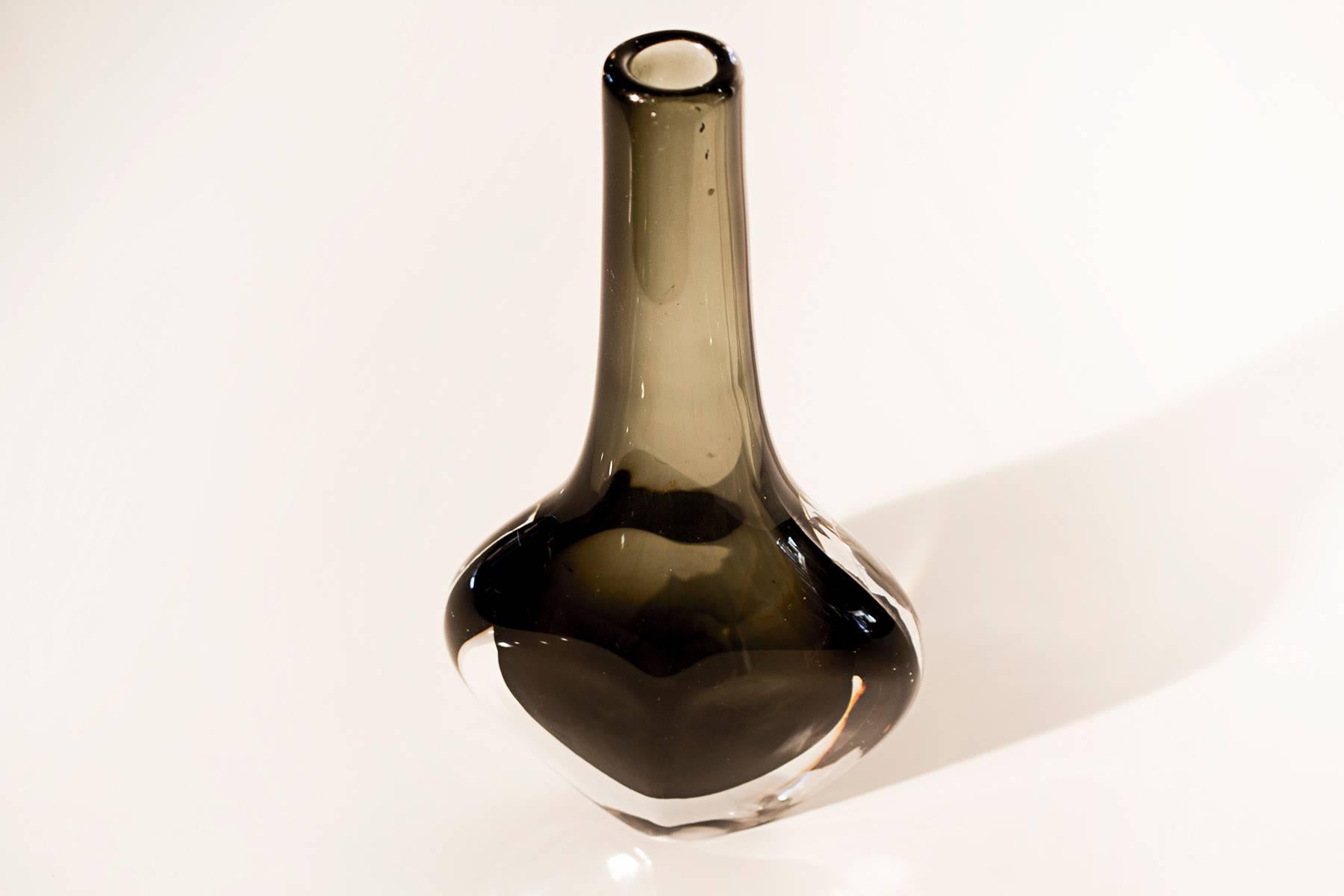 Mid-Century Modern Nils Landberg Cased Glass Vase by Orrefors