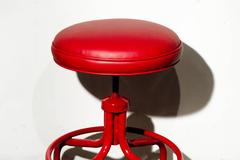 Vintage Counter Stool in Fire Engine Red, circa 1960