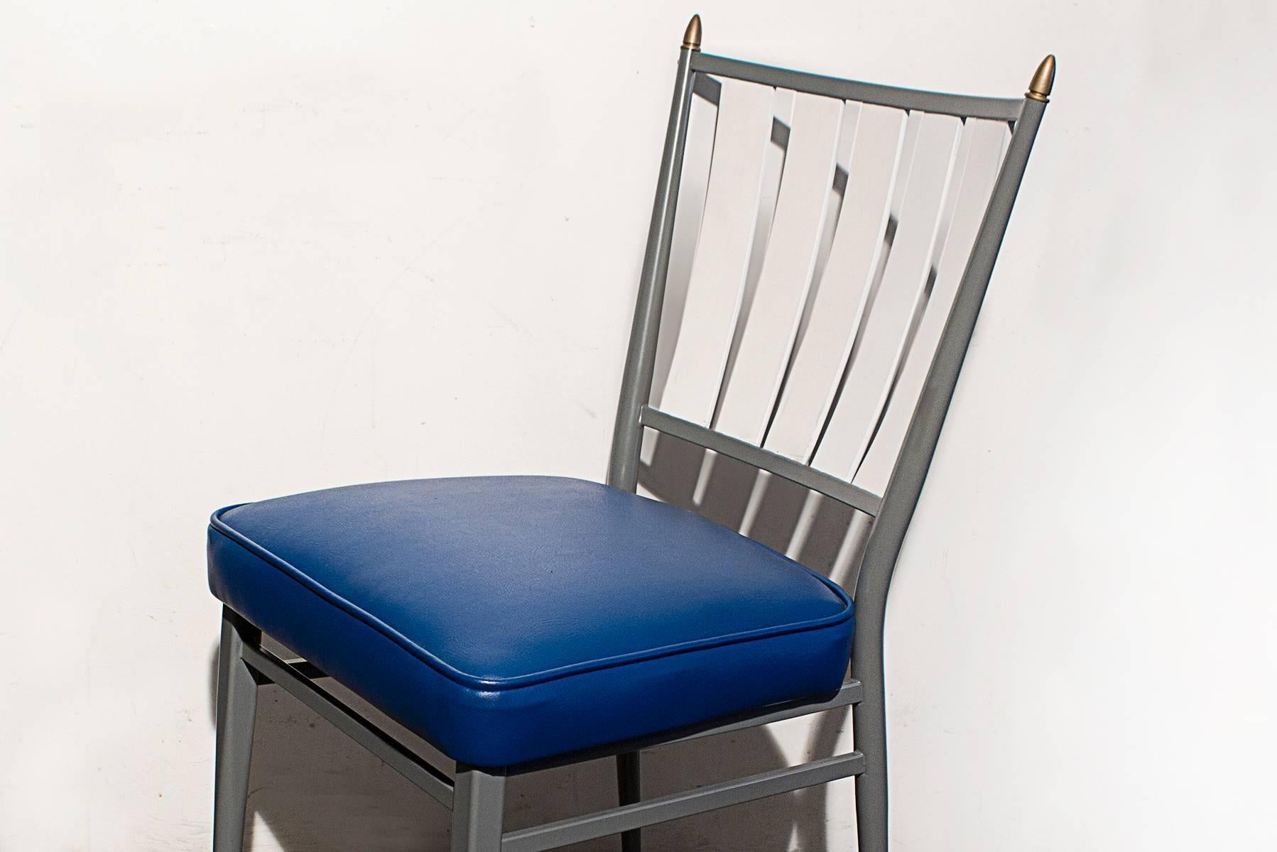 Mid-Century Modern Set of Four Chromcraft 1950s Slat Back Dinette Chairs