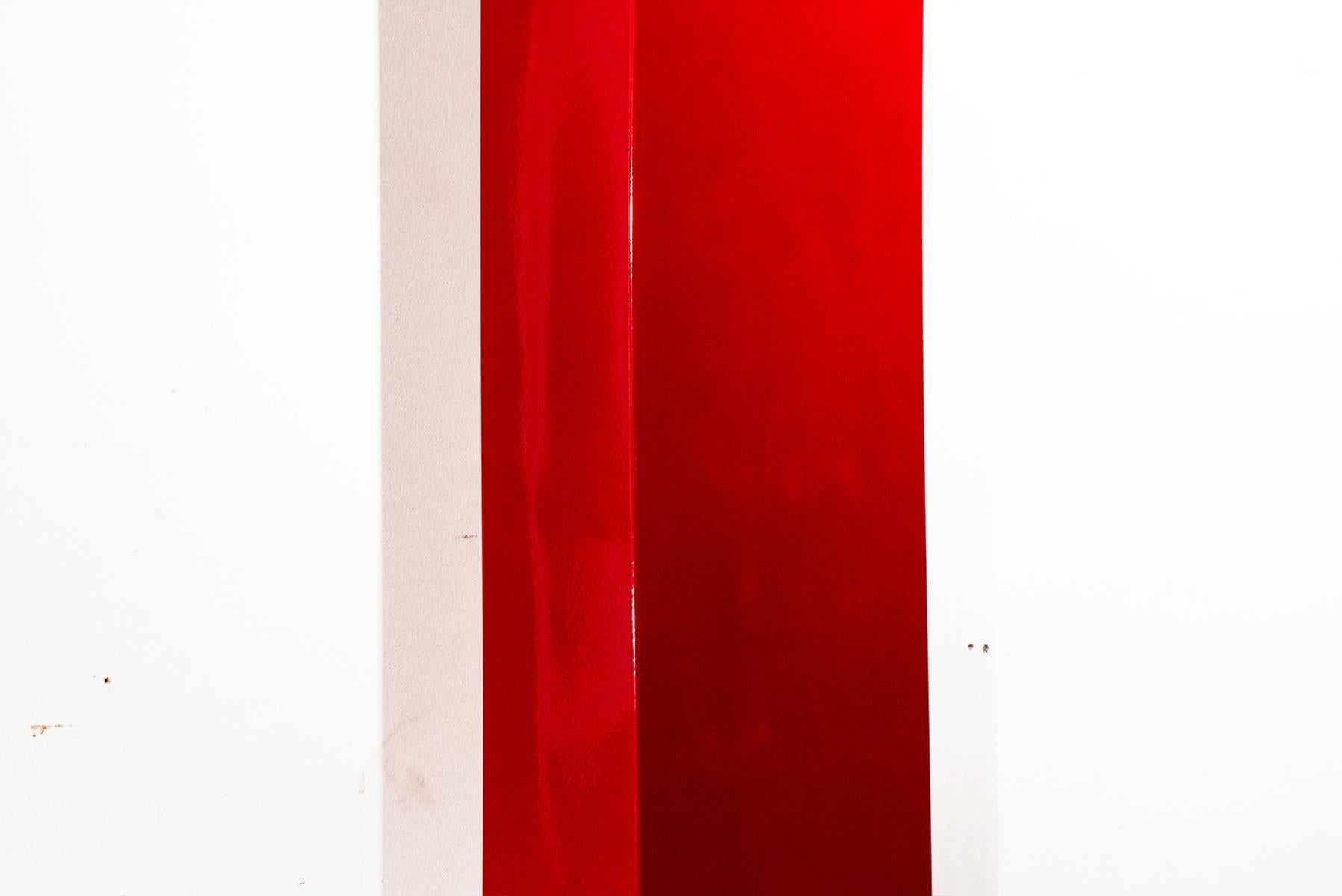 Powder-Coated Extra Long Vintage File Holder in Gloss Red, circa 1960s