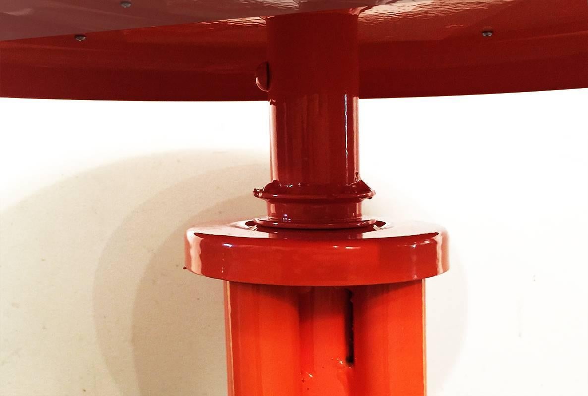 Powder-Coated Vintage Counter Stool in Electric Orange, 1960s