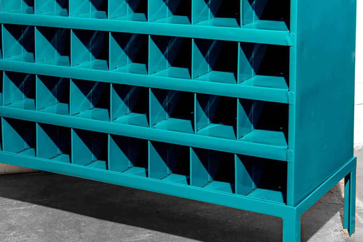 Industrial Storage Wine Rack, Refinished In Good Condition In Alhambra, CA
