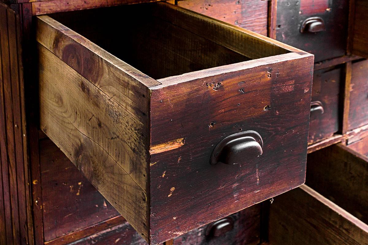 Large Antique Multi-Drawer Storage Cabinet, circa 1890s In Good Condition In Alhambra, CA