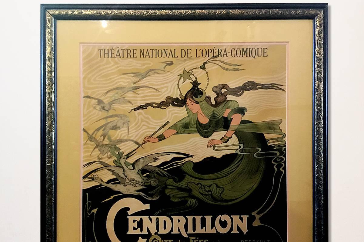 Rare original of Emile Bertrand's color lithograph poster for Jules Massenet's 