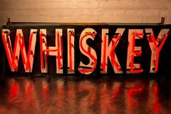 Vintage Neon "Whiskey" Sign